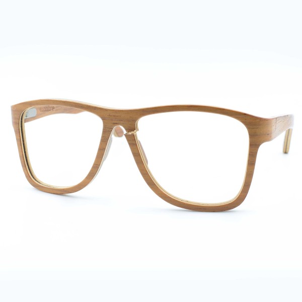 Holzbrille mit Rahmenbruch